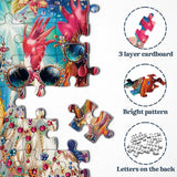 Colorful Exploding Chicken Jigsaw Puzzles 1000 Pieces