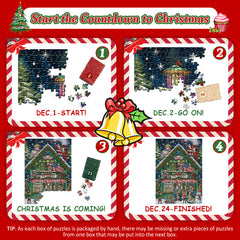 Calendario per il calendario dell'avvento di Natale puzzle 1000 pezzi