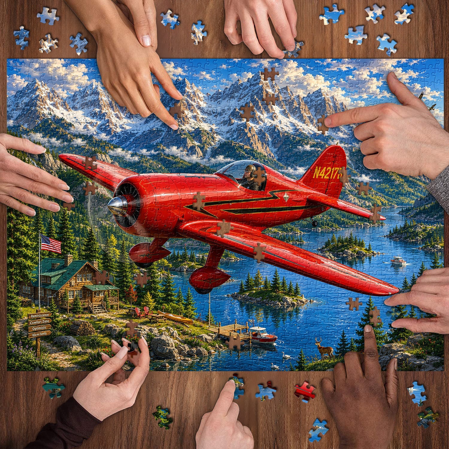 Mountain Sky Aviator Puzzle 1000 Teile