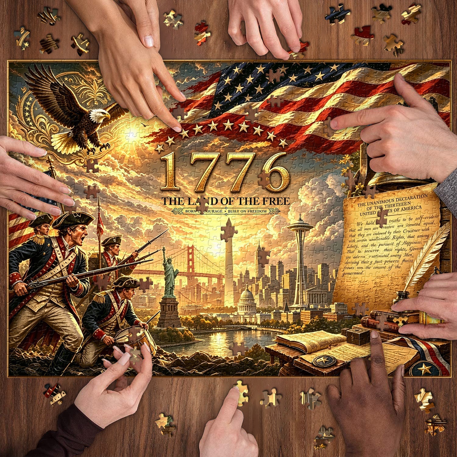 Freedom's Golden Dawn Jigsaw Puzzle 1000 Pieces