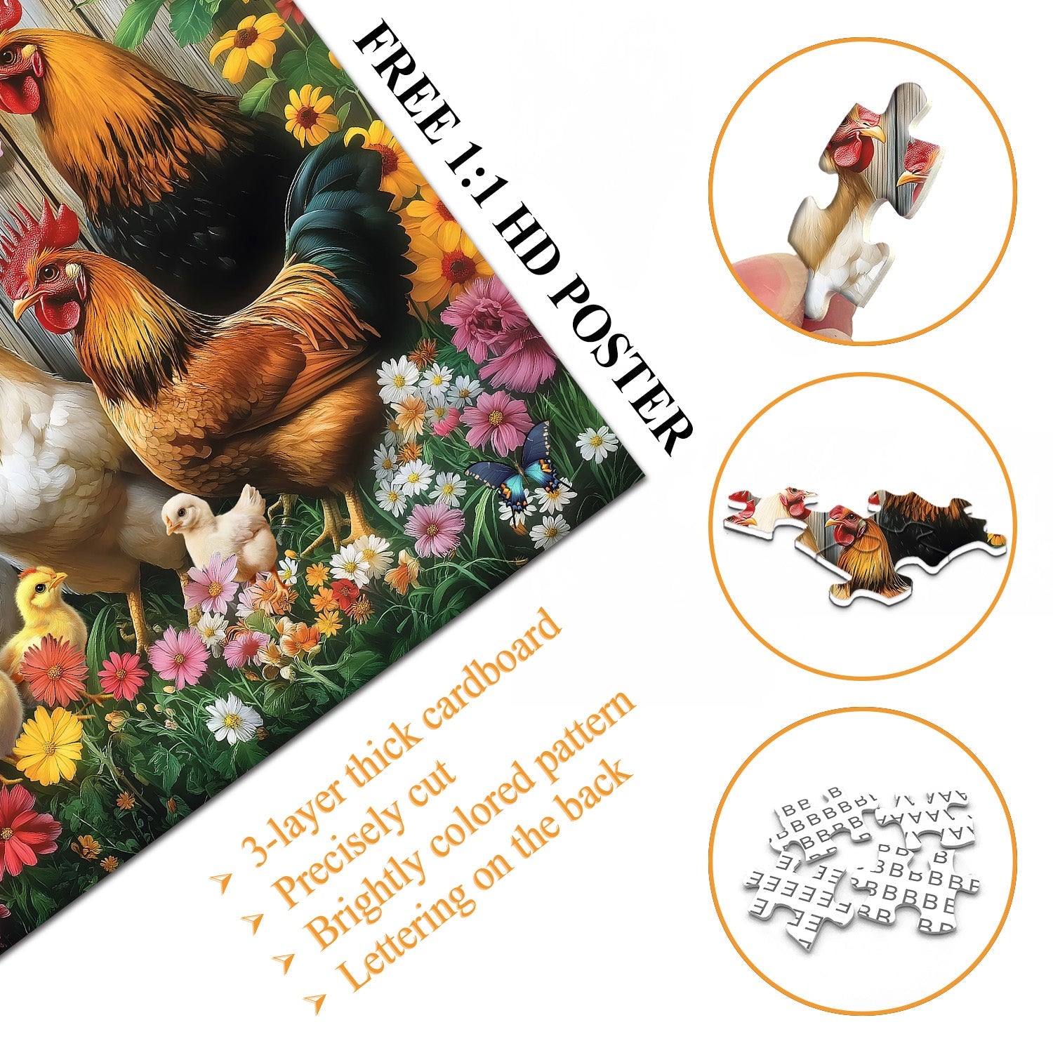 Happy Henhouse Gathering Jigsaw Puzzles 1000 Pieces