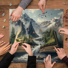 Montagne Nel Libro Puzzle 1000 Pezzi