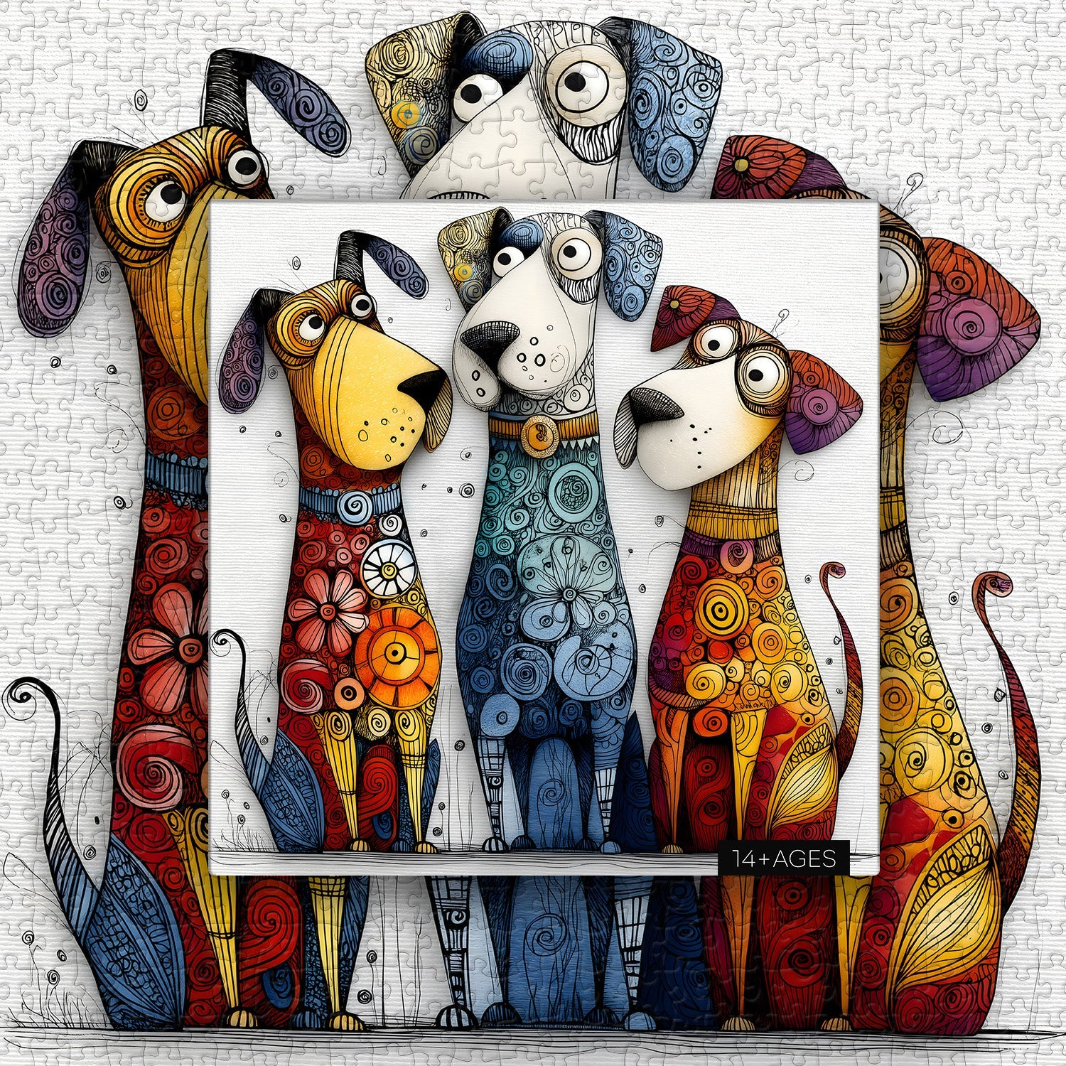 Lebendiges Pup Squad-Puzzle, 1000 Teile