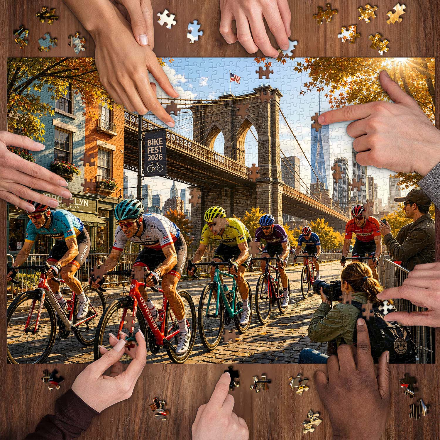 Puzzle da corsa in bici da città, 1000 pezzi