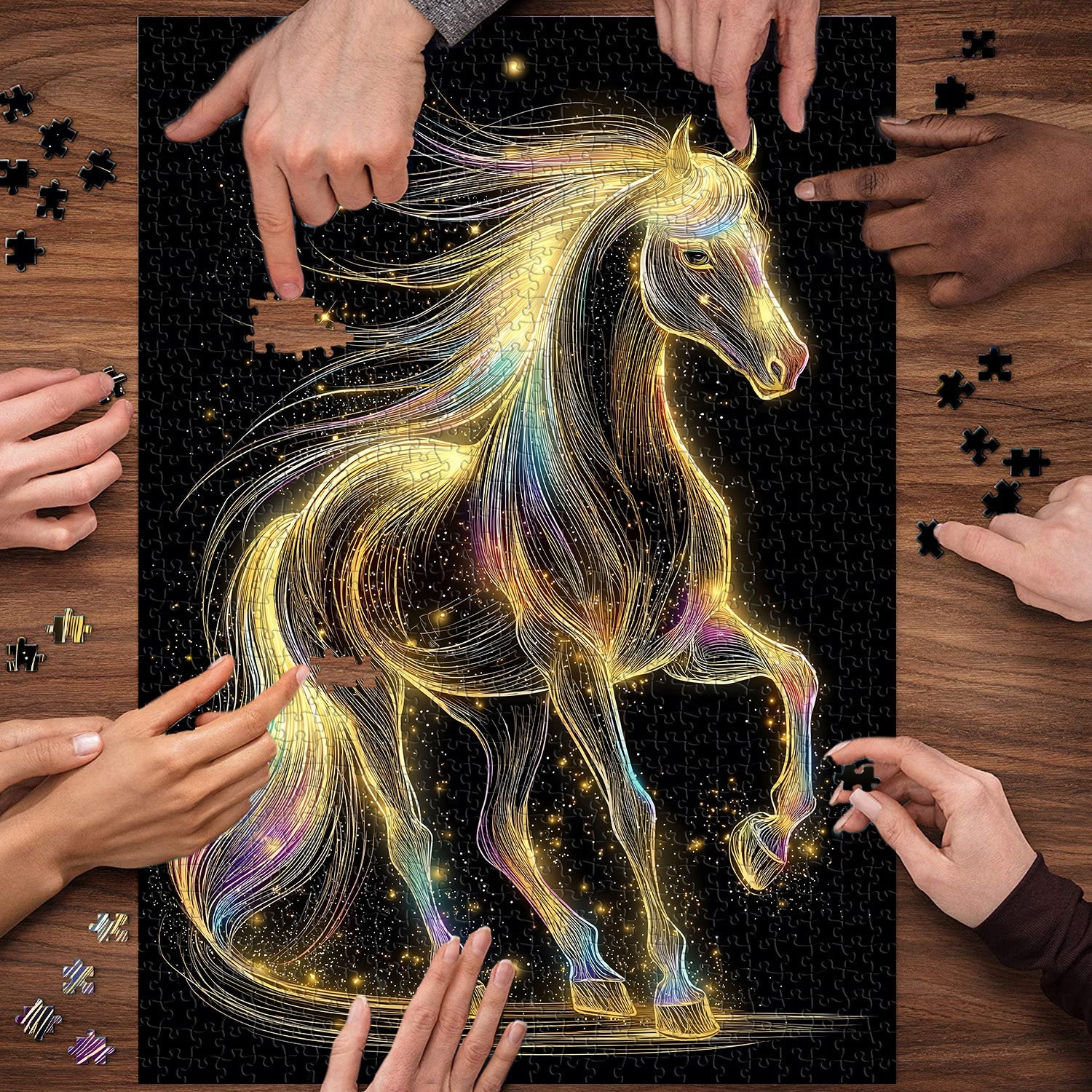 Starry Rainbow Steed Jigsaw Puzzle 1000 Pieces