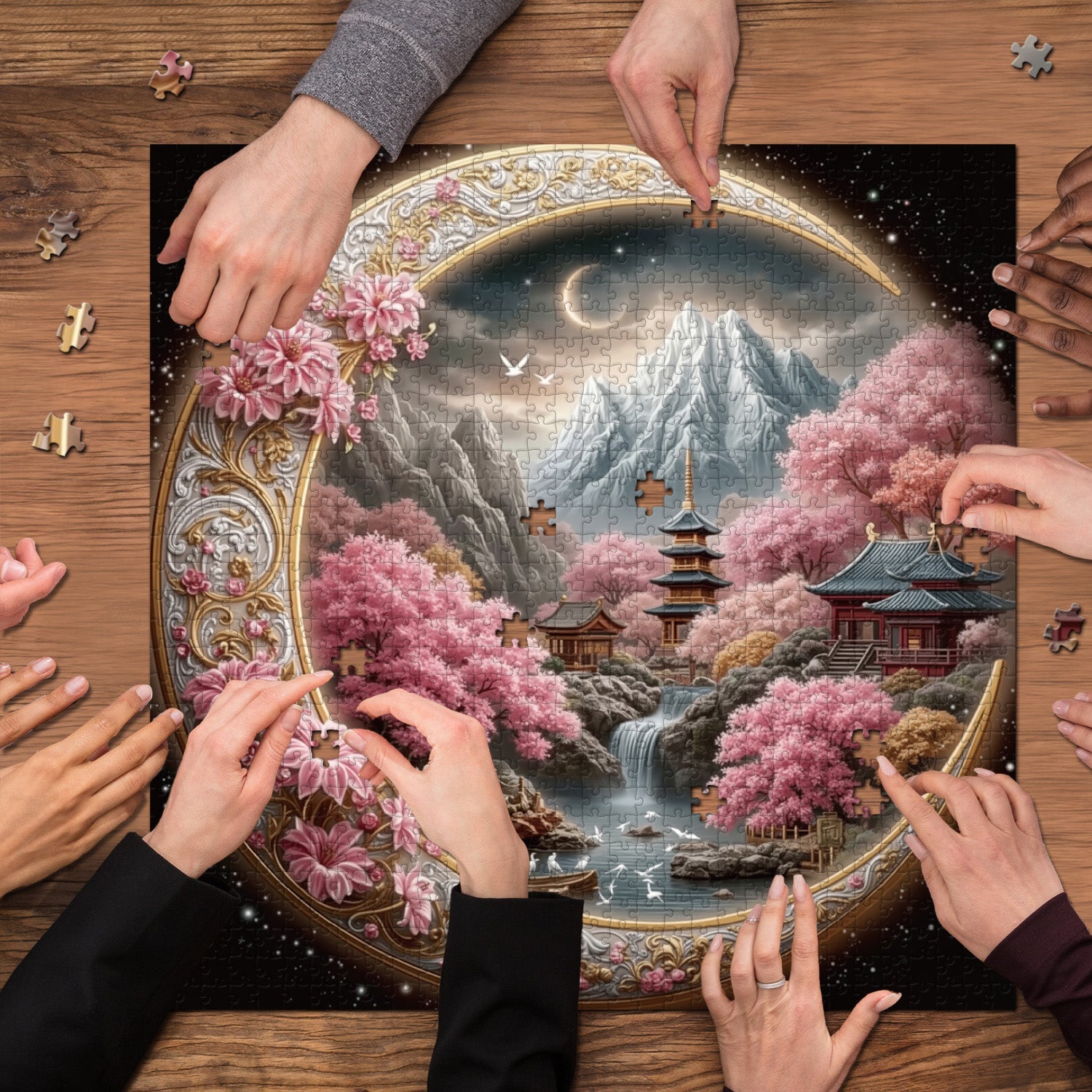 Moon Bridge Jigsaw Puzzle 1000 Pieces