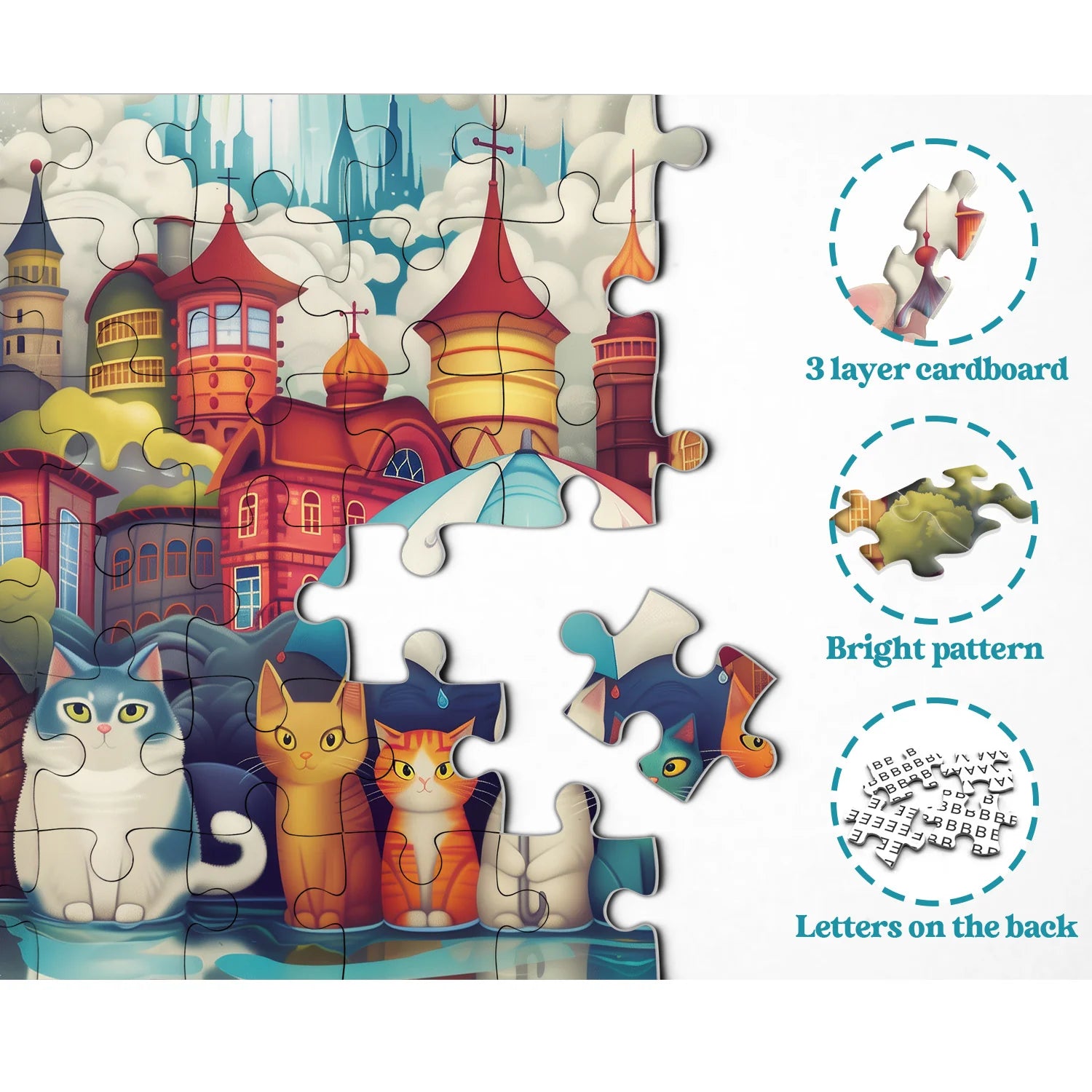 Rain City Cat Shadow Jigsaw Puzzles 1000 Pieces