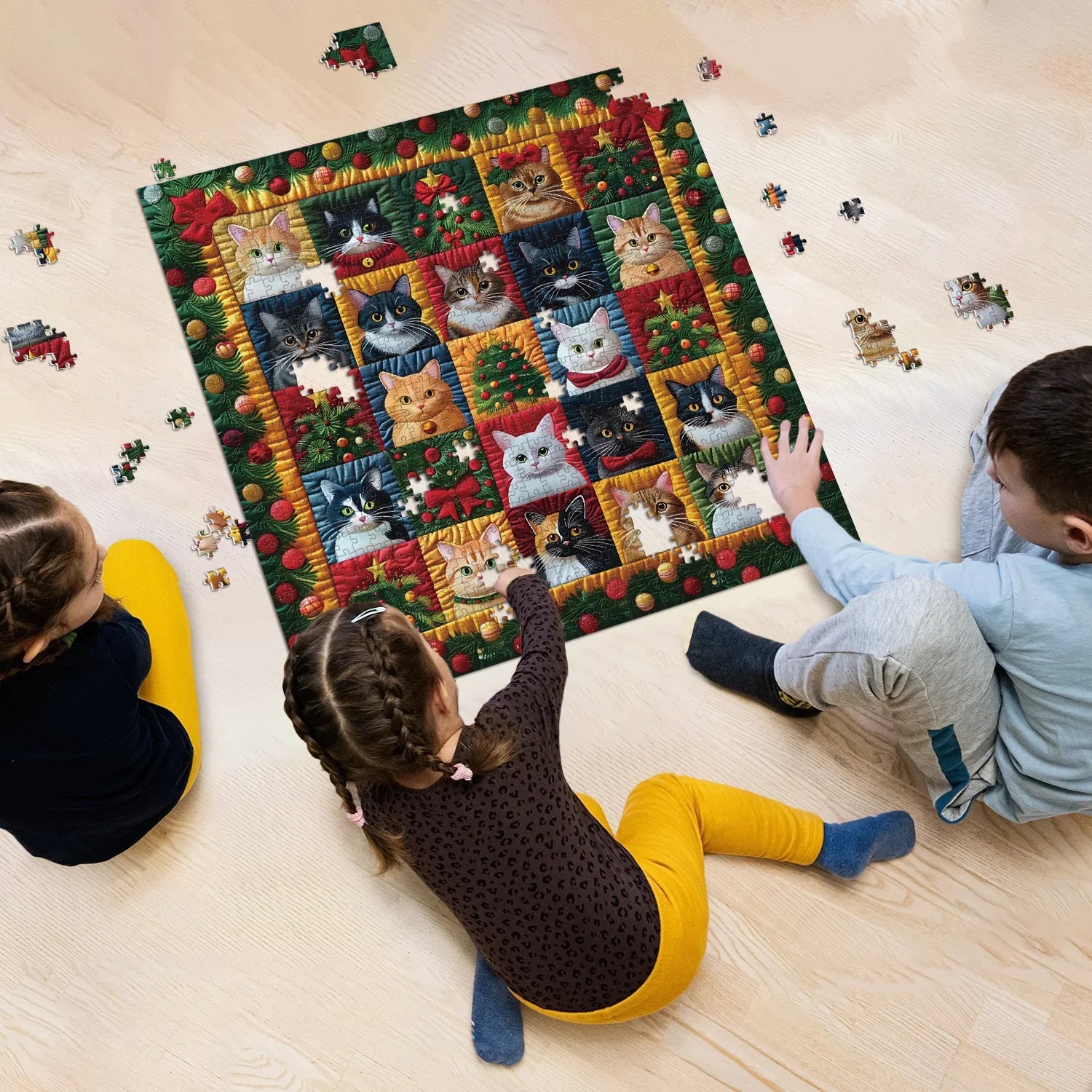 Christmas Cats Jigsaw Puzzle 1000 Pieces