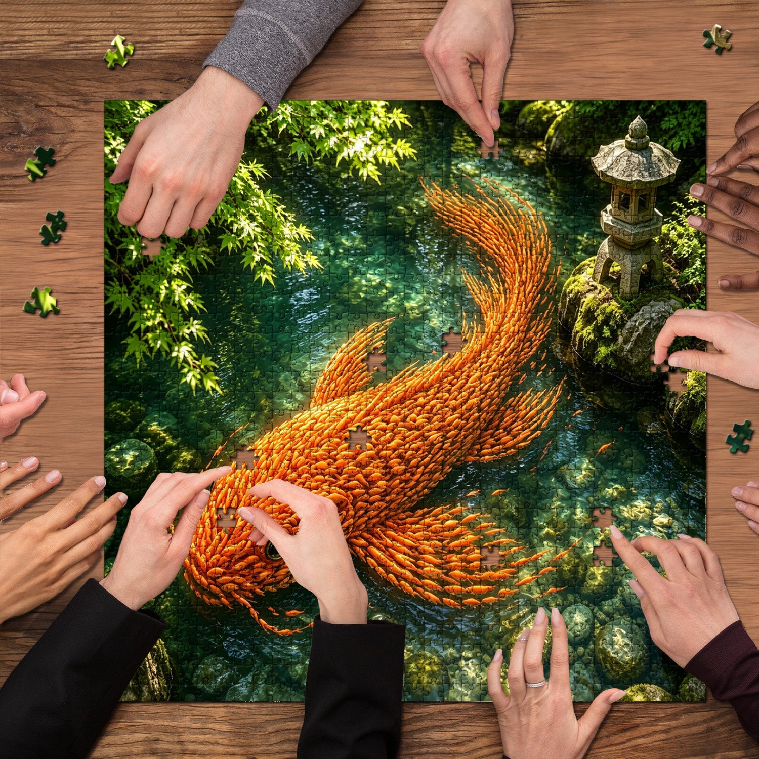 School Koi Form Jigsaw Puzzle 1000 Pieces