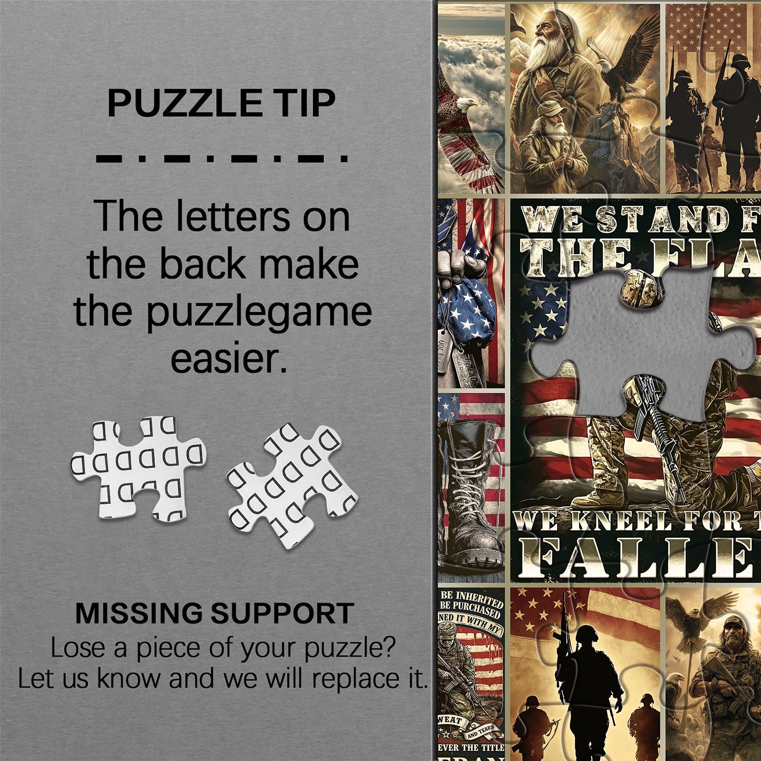 Patriot Veteran Eagle Flag Puzzle 1000 Teile
