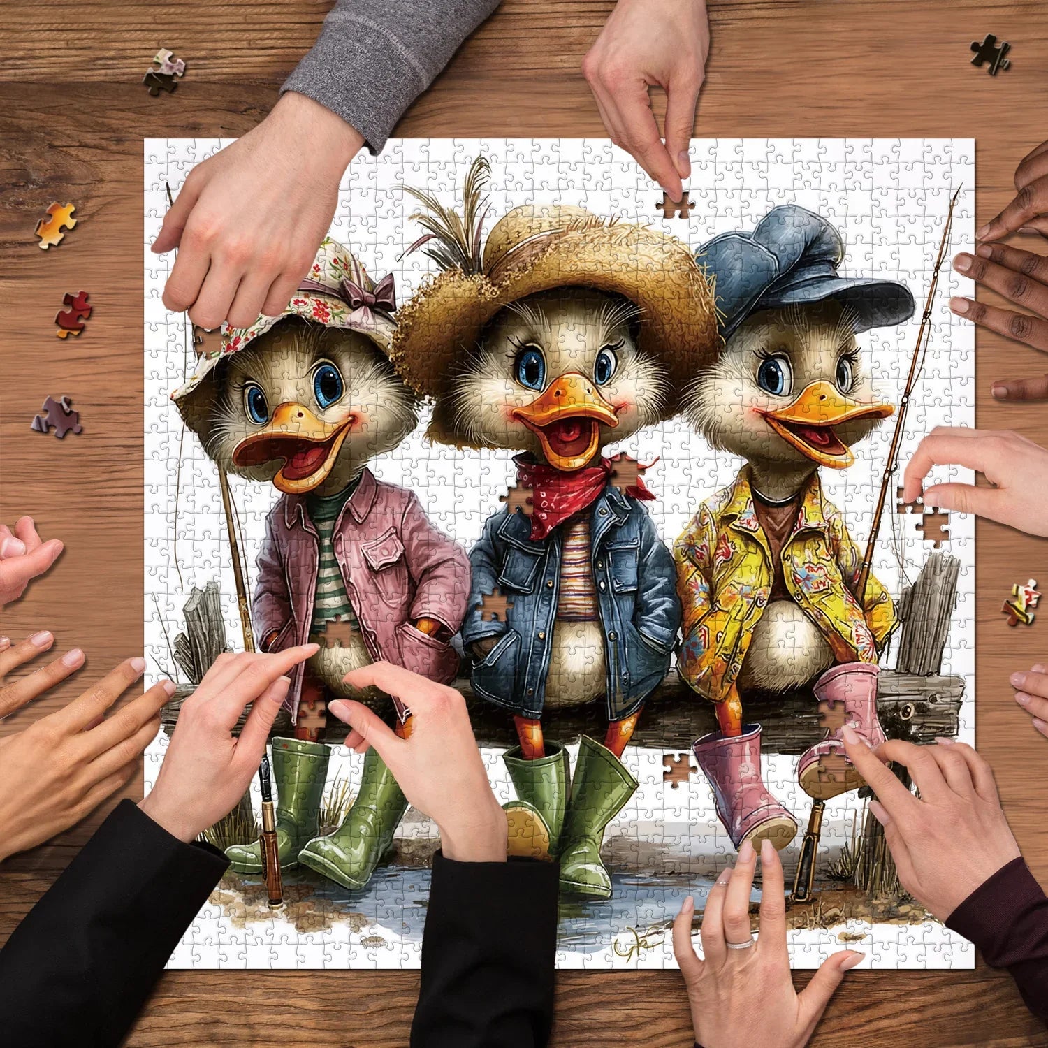 Duck Parade Jigsaw Puzzle 1000 Pieces