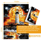 Rock Lighthouse Jigsaw Puzzle 1000 Pieces