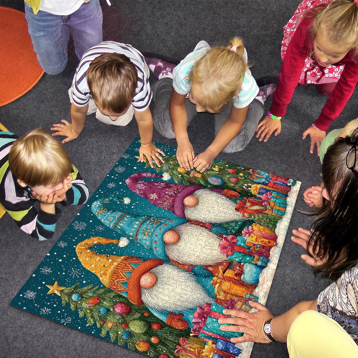 Jolly Snow Gnome Jigsaw Puzzle 1000 Pieces