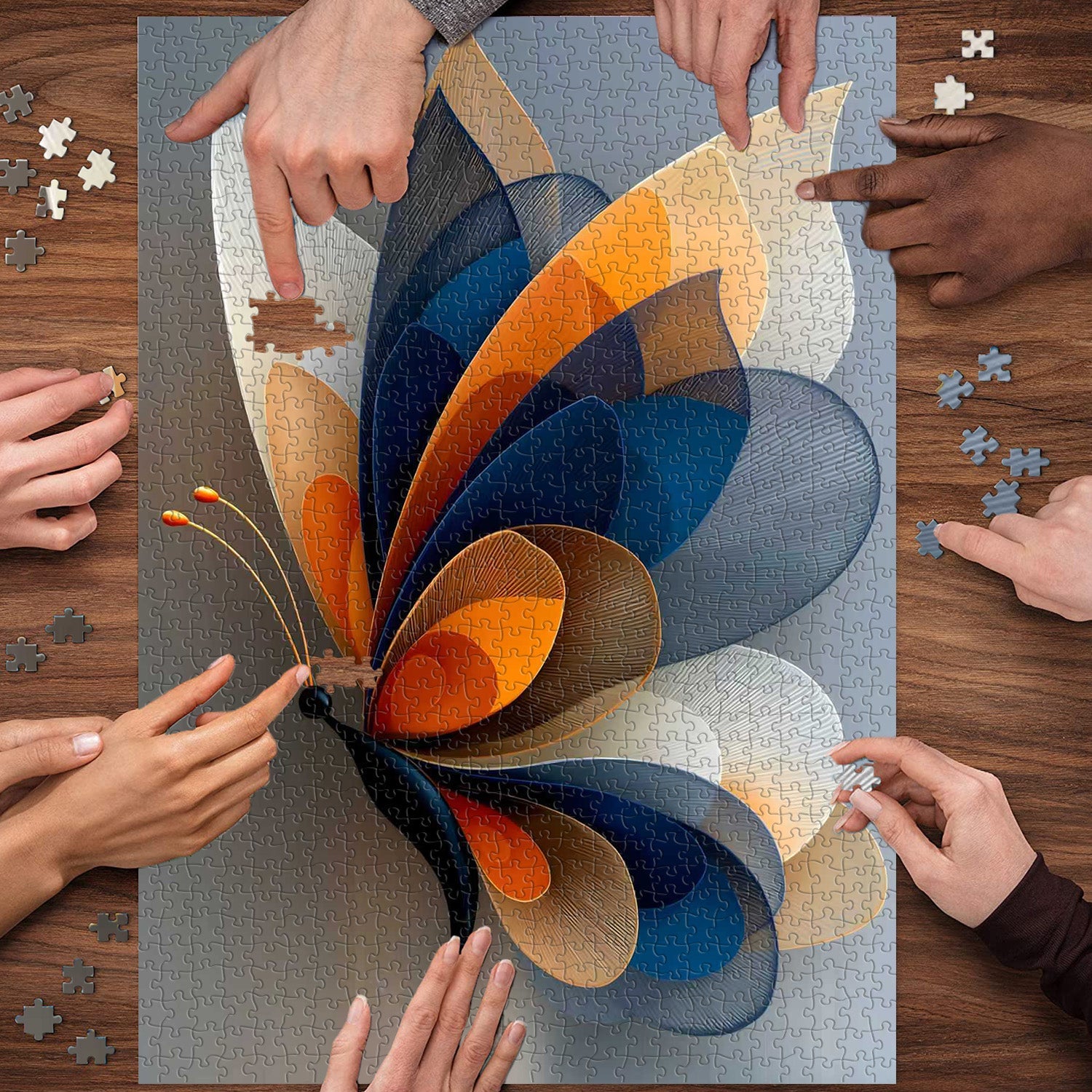 Rompecabezas abstracto de mariposas de 1000 piezas