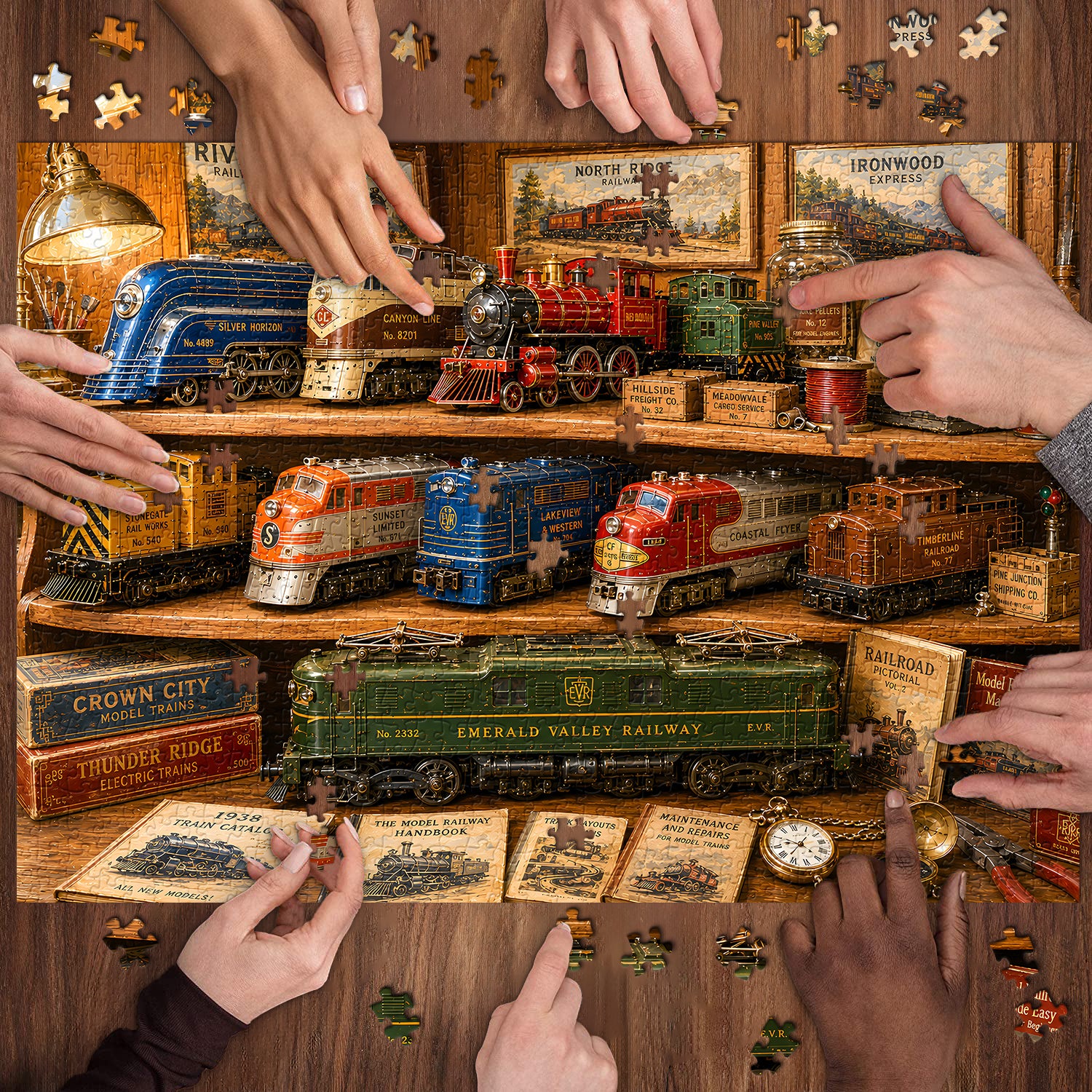 Puzzle di trenini vintage da 1000 pezzi