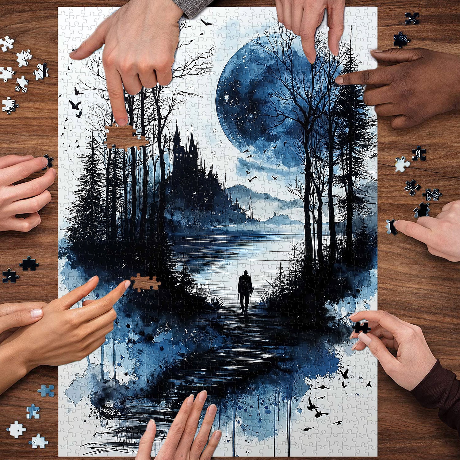 Lone Shadow Lake Jigsaw Puzzle 1000 Pieces