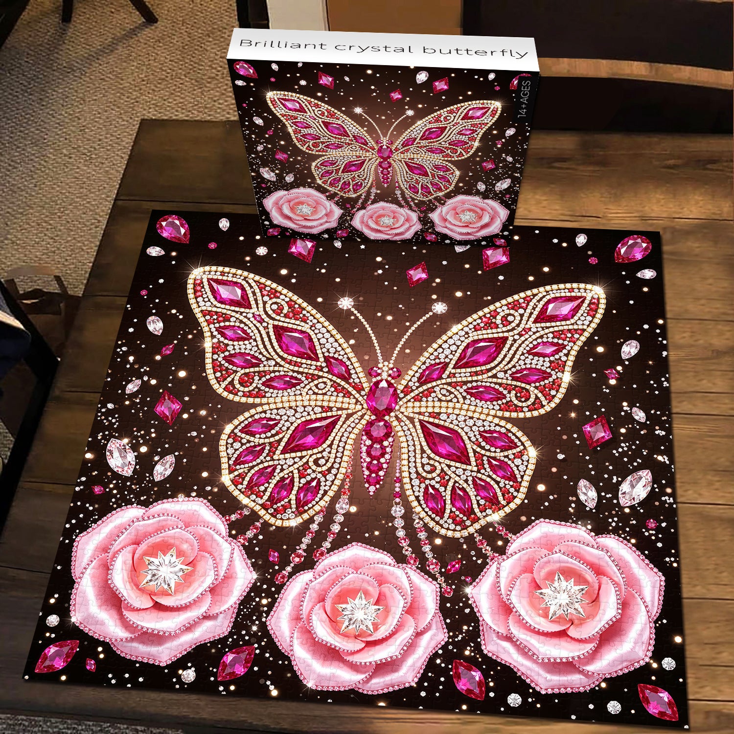 Puzzle papillon en cristal brillant 1000 pièces