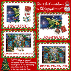 Krippe Szene Adventskalender Puzzle 1000 Stücke