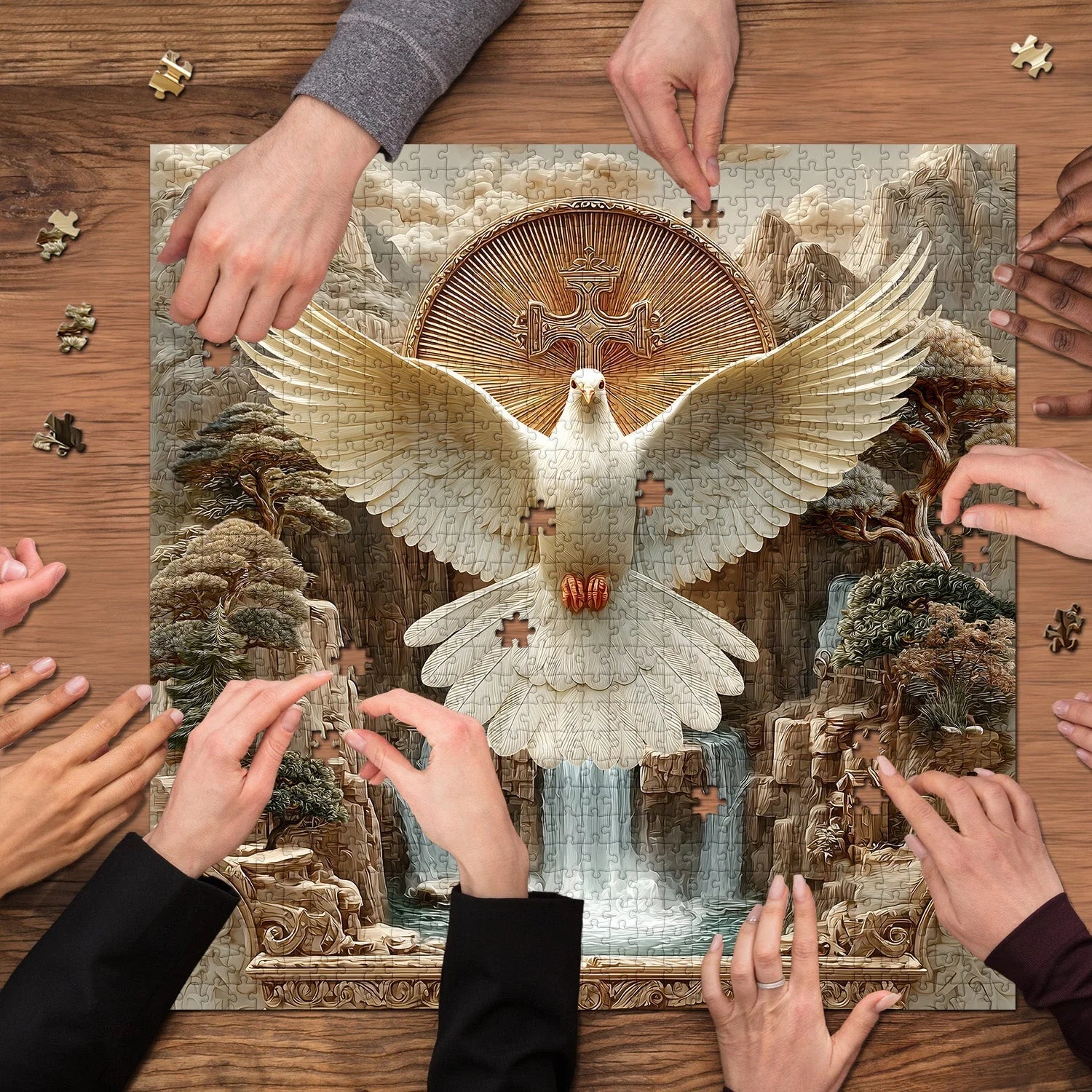 The Sacred Cascade Jigsaw Puzzle 1000 Pieces