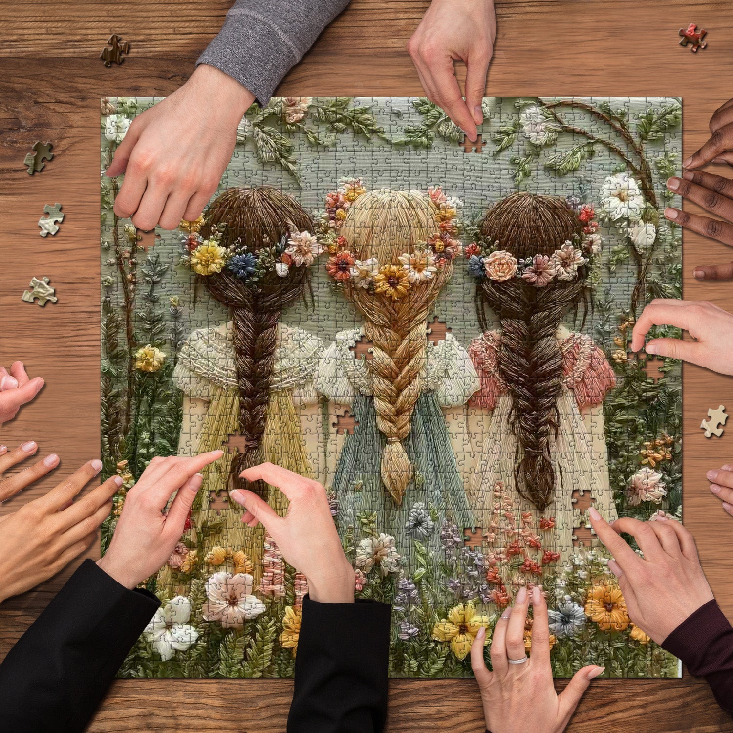 Needle Flower Child Jigsaw Puzzle 1000 Pieces