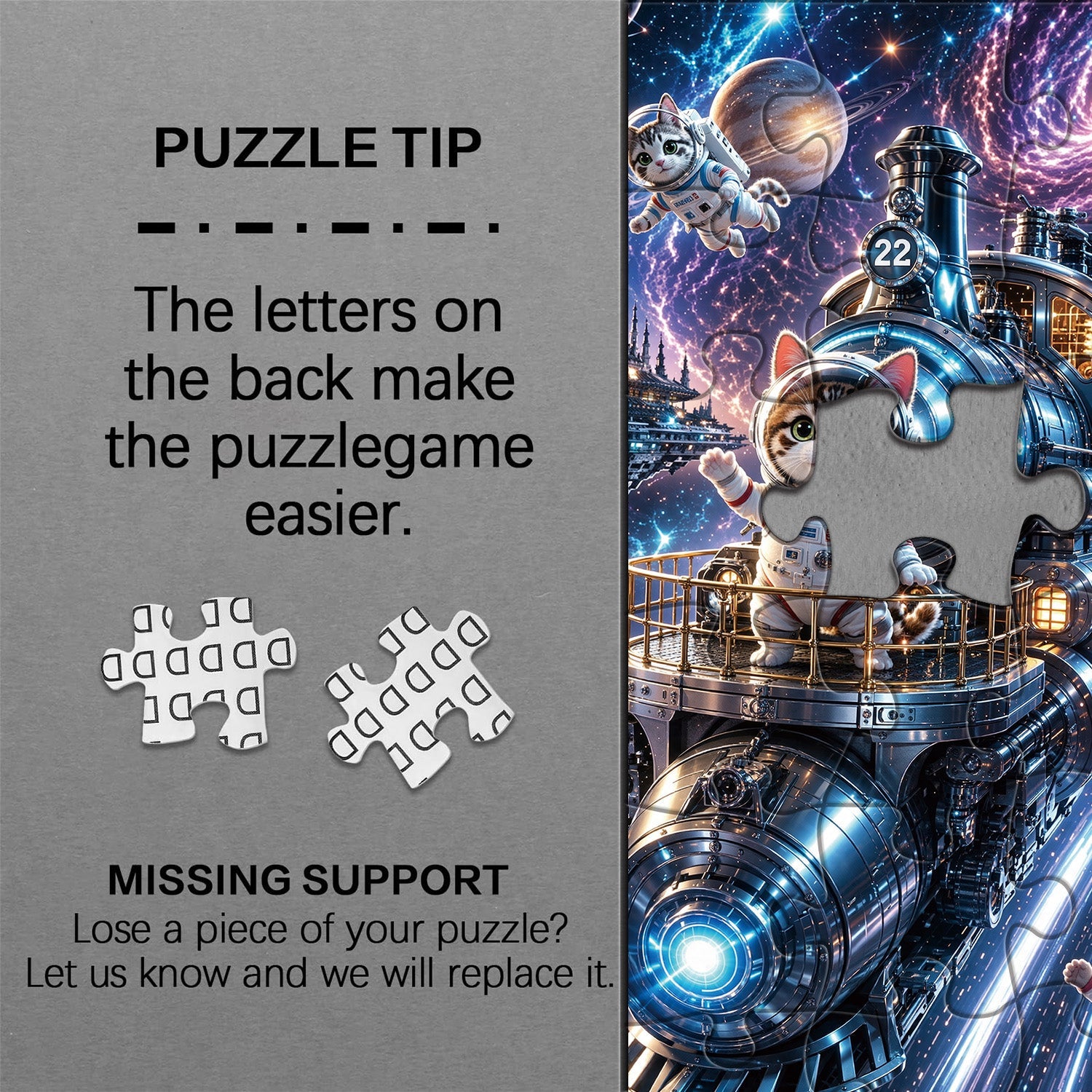 Puzzle del gatto cosmico 1000 pezzi