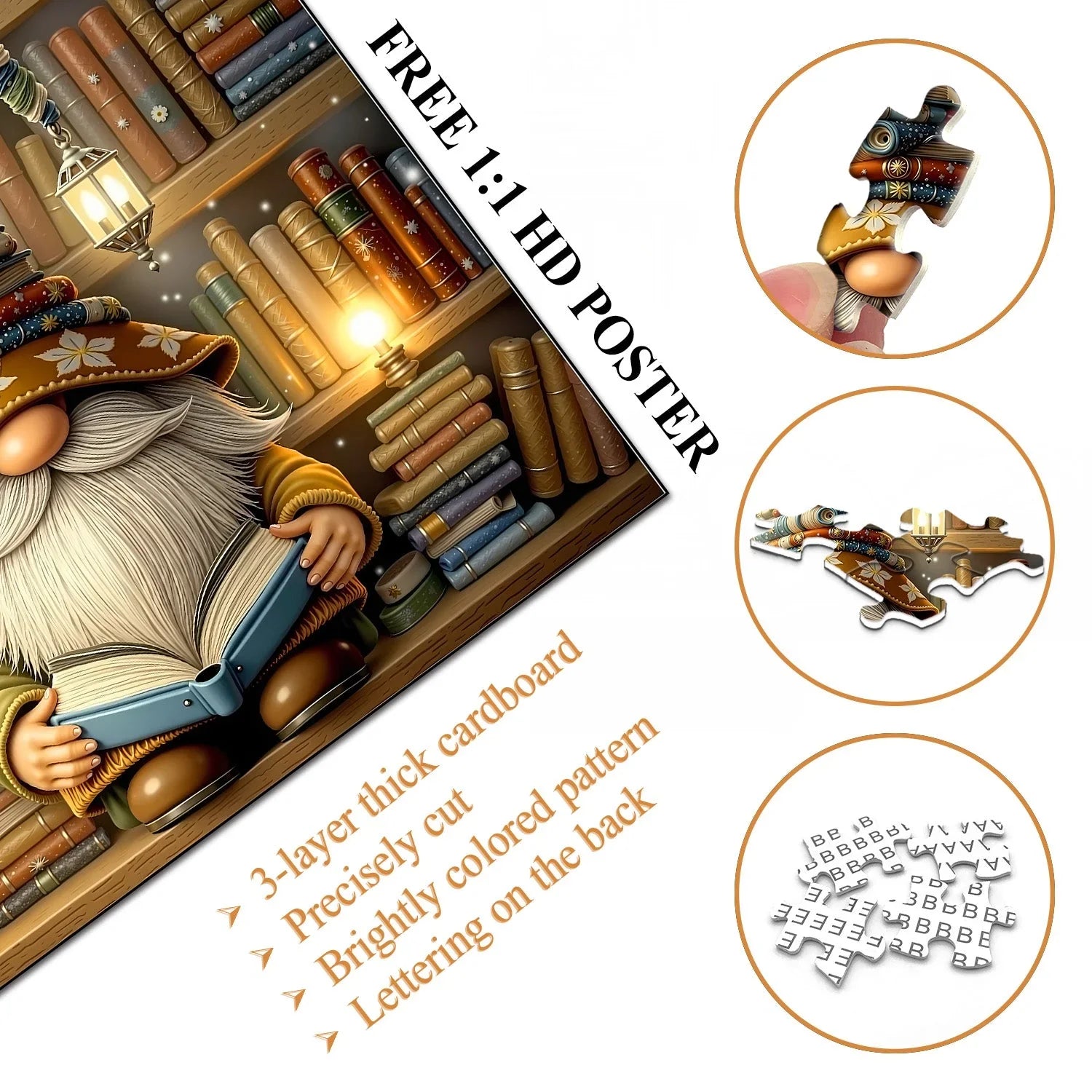 Buchhut Gnom Jigsaw Puzzle 1000 Stücke