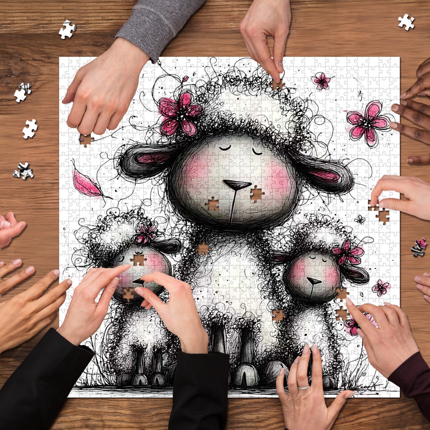 Abstract Sheep Art Jigsaw Puzzle 1000 Pieces