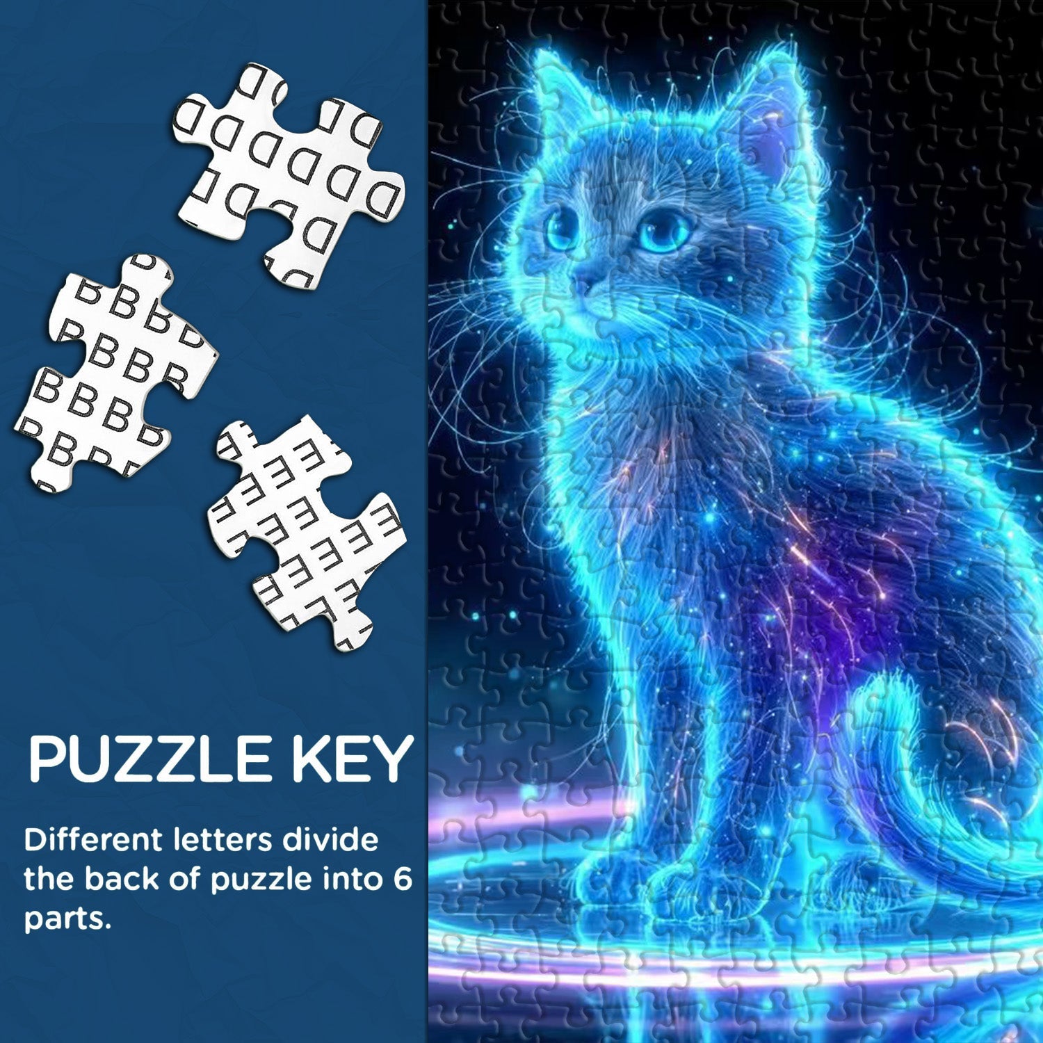 Puzzle de puzzle lumineux de chaton 1000 pièces
