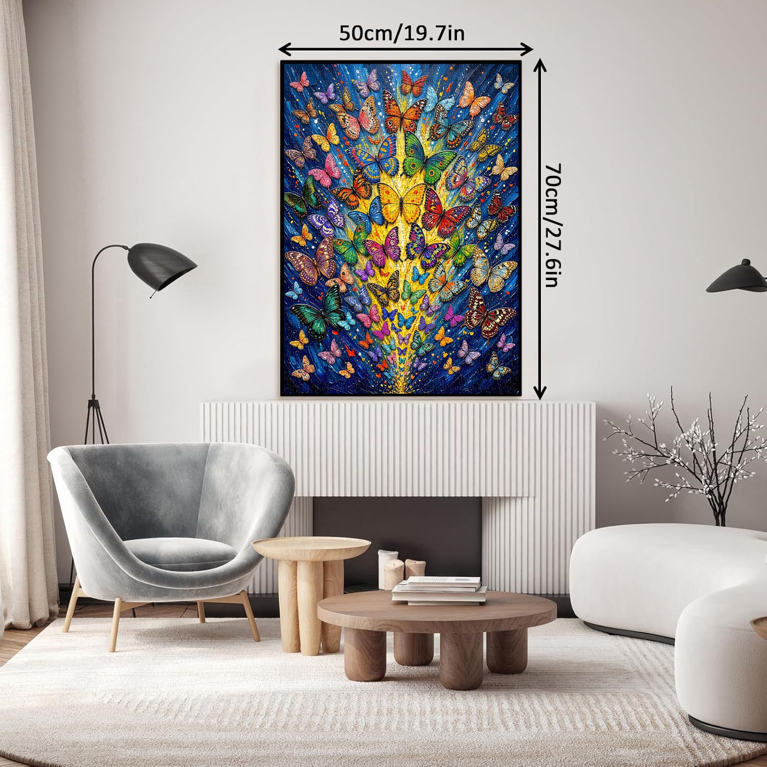 Colorful Butterfly Burst Jigsaw Puzzle 1000 Pieces