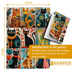 Cat Art Jigsaw Puzzle 1000 Pieces