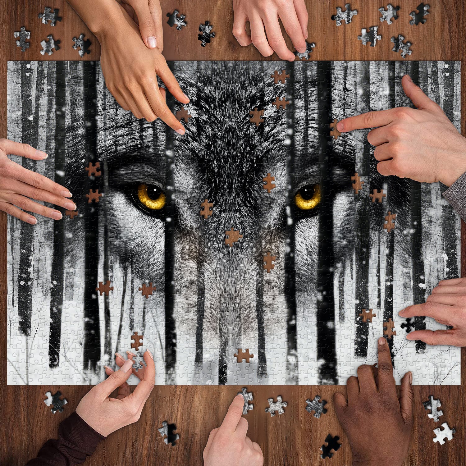 Snowwood Wolf Gaze Jigsaw Puzzle 1000 Pieces