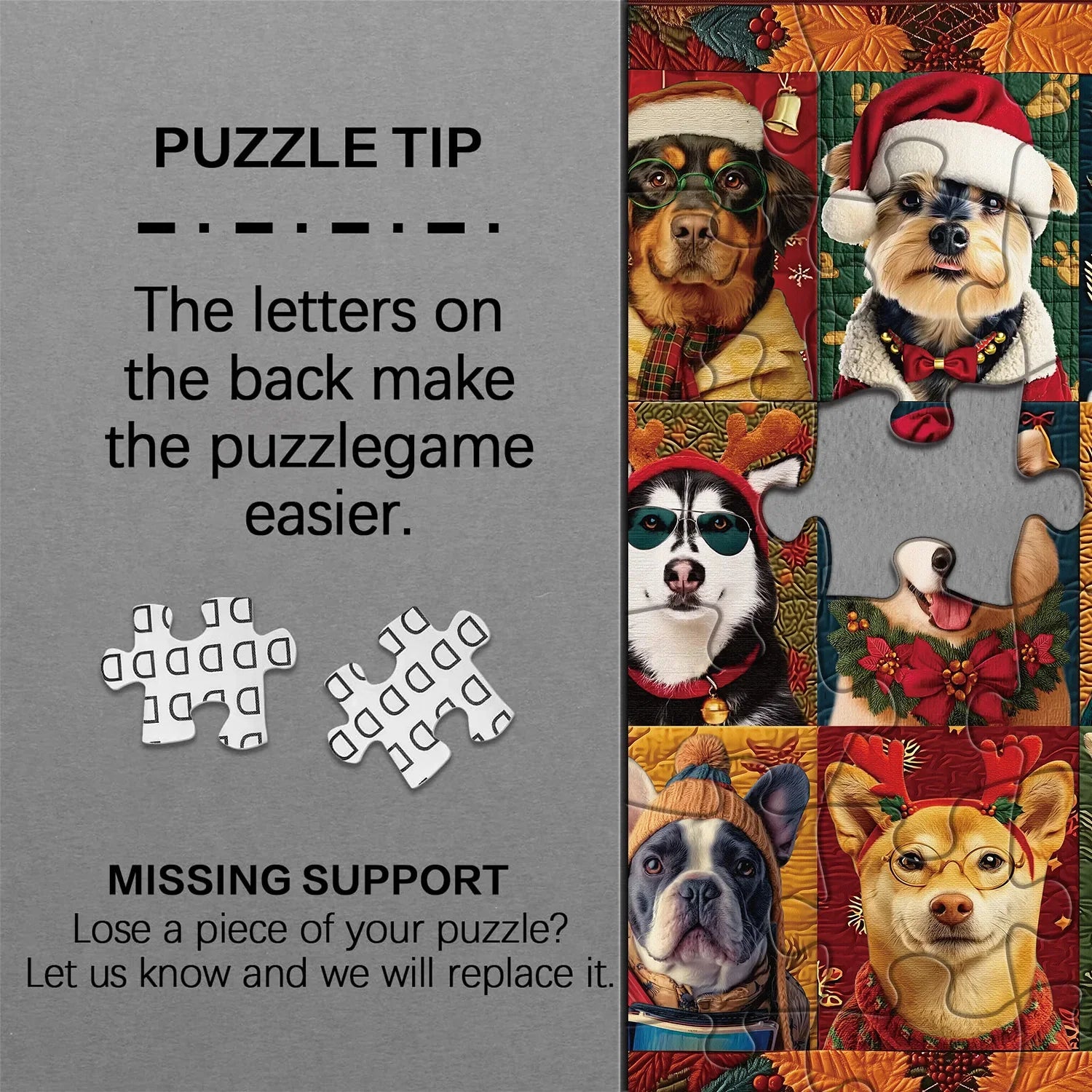 Christmas Dogs Jigsaw Puzzle 1000 Pieces