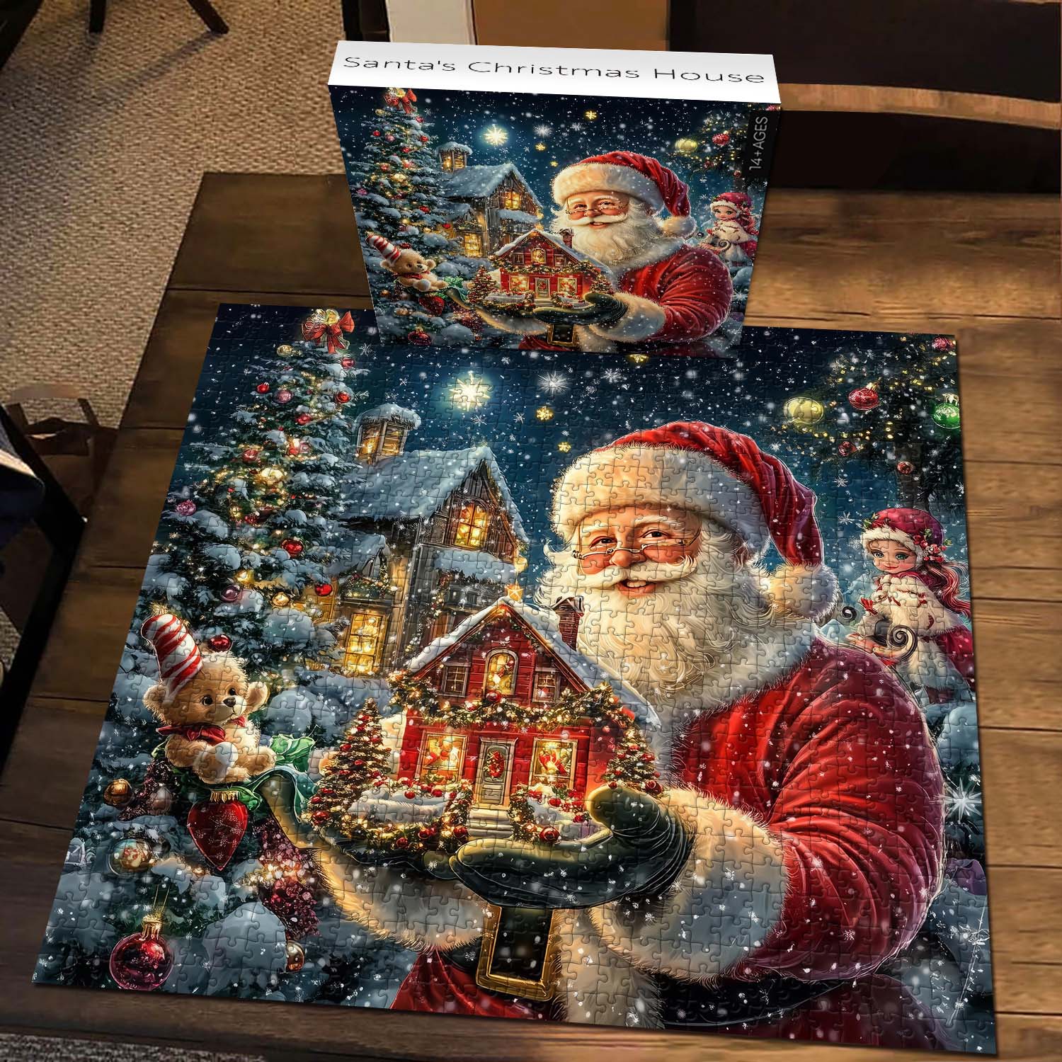 Puzzle Maison de Noël du Père Noël 1000 pièces