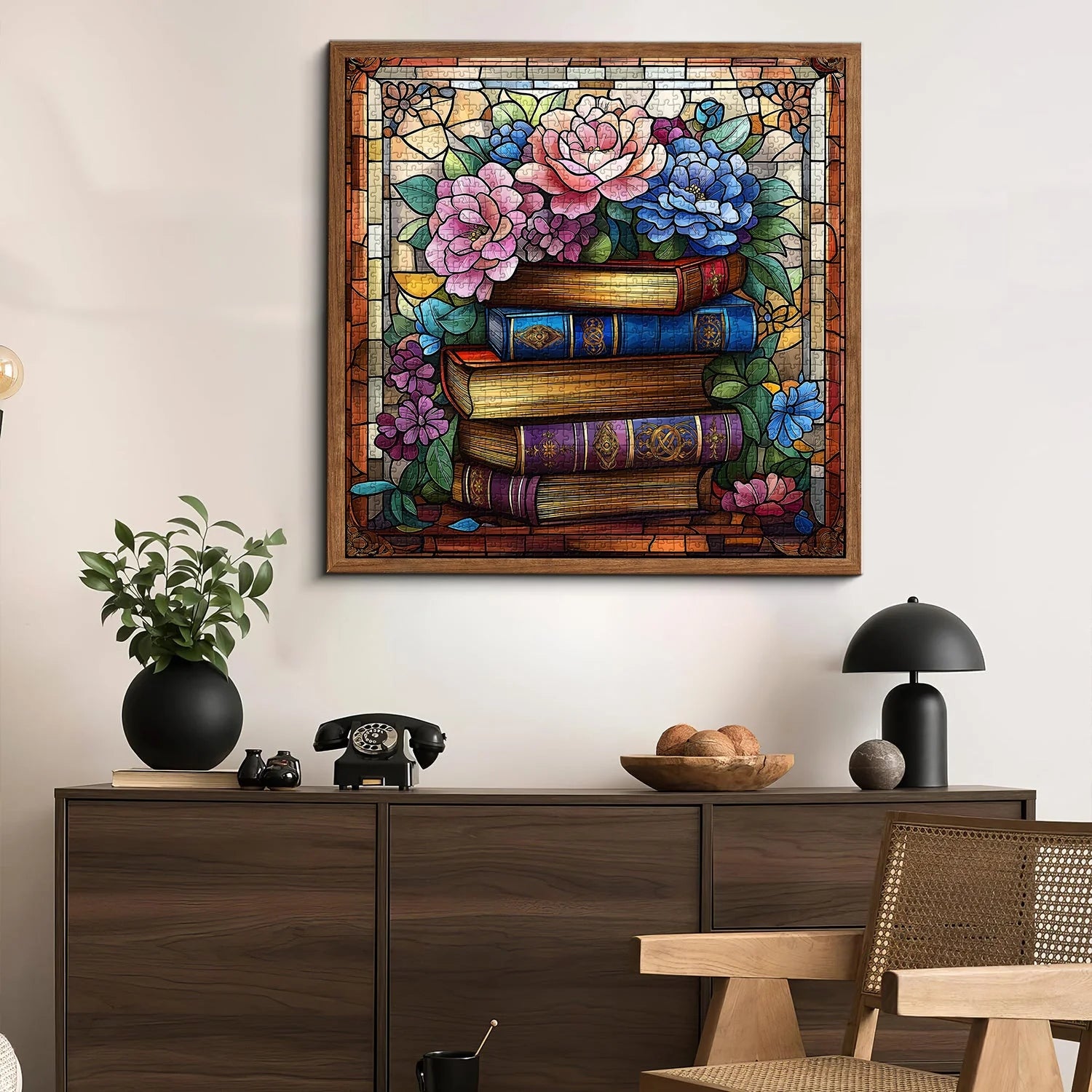 Seiten und Blumen Puzzle 1000 Stücke