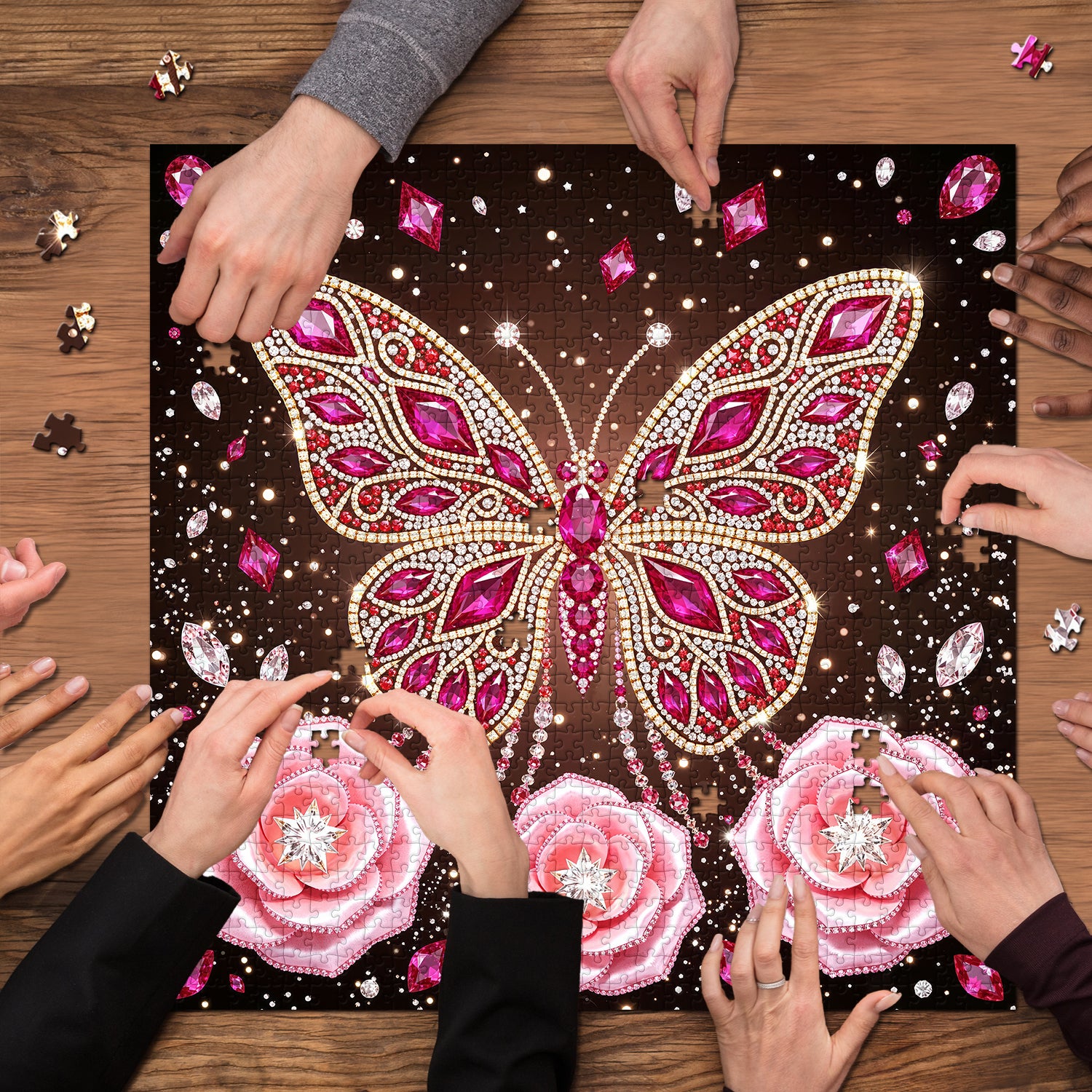 Puzzle papillon en cristal brillant 1000 pièces