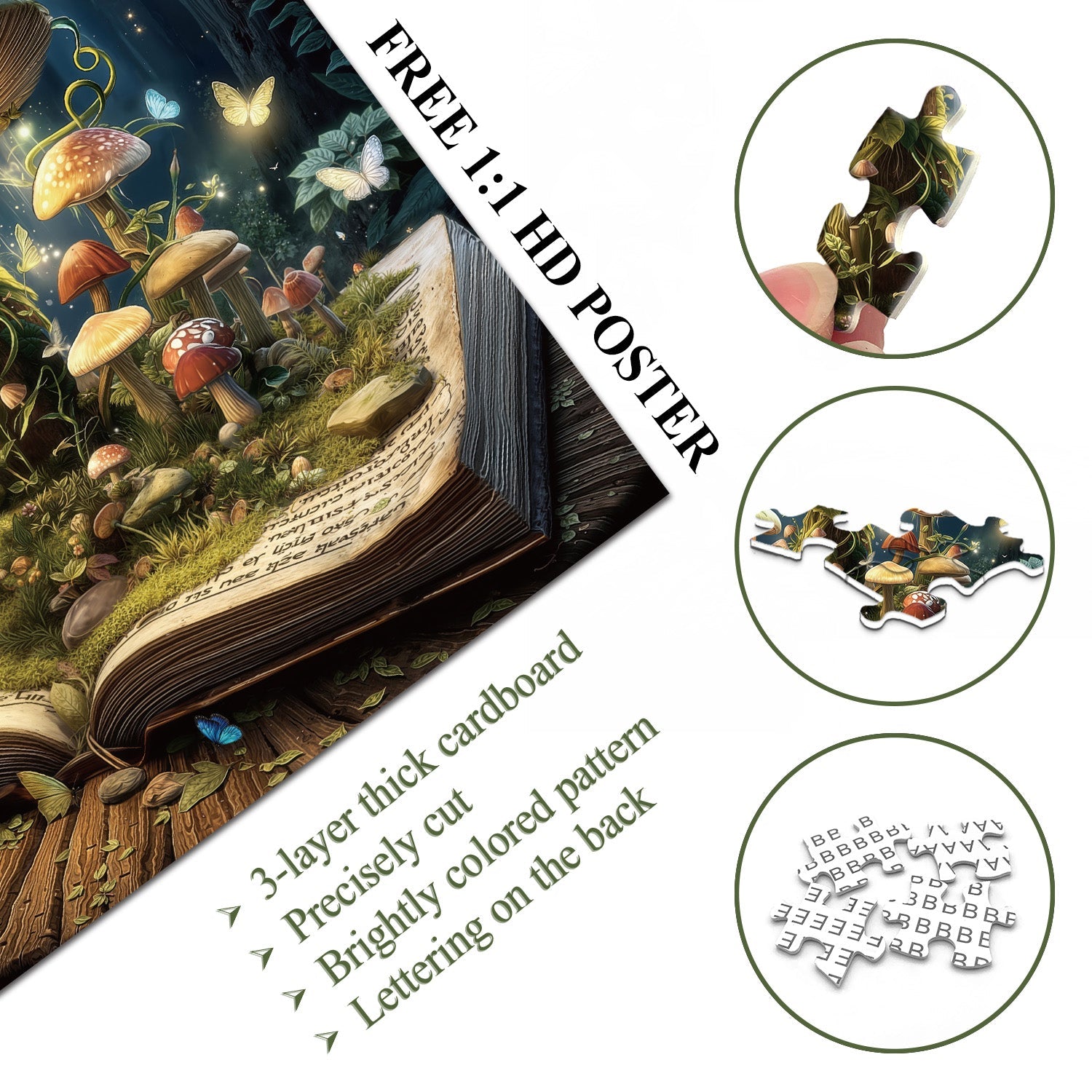 Fantasy Mushroom Book Jigsaw Puzzle 1000 Pieces