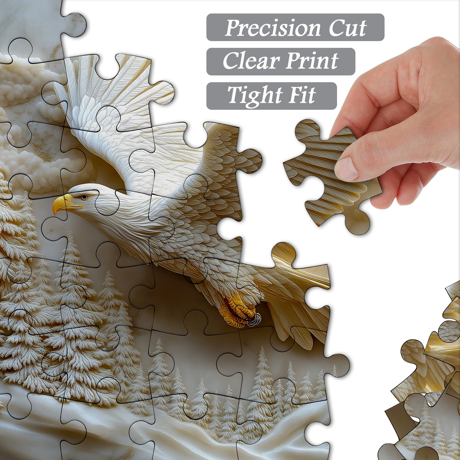 Carving Eagle Soar  Jigsaw Puzzle 1000 Pieces