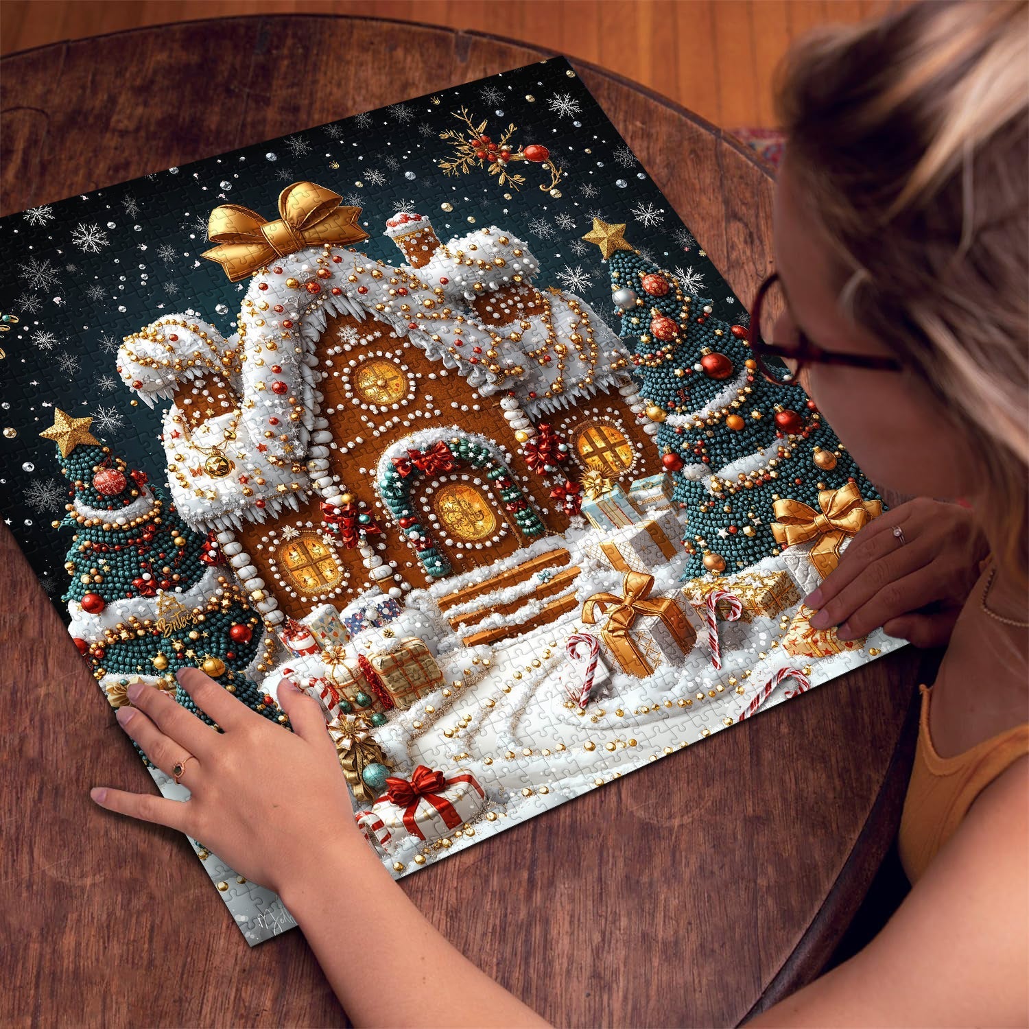 Enchanted Winter Village Jigsaw Puzzle 1000 Pieces
