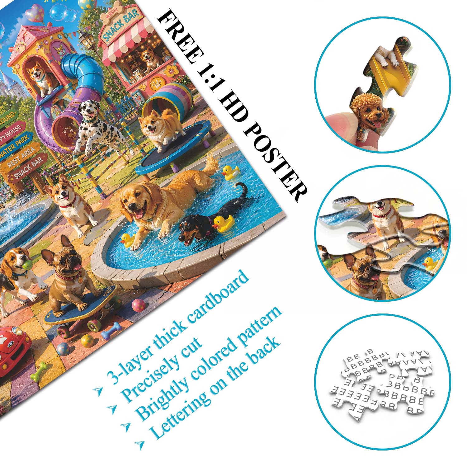 Hundepark-Puzzle 1000 Teile