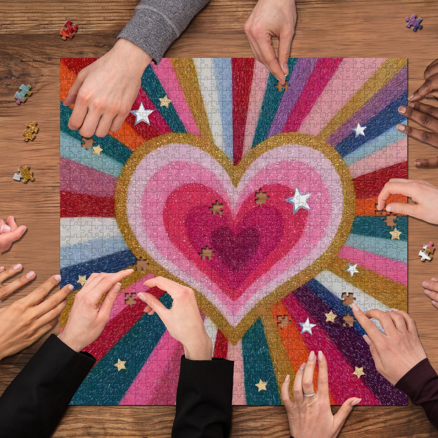 Puzzle Corazón Arcoiris 1000 Piezas