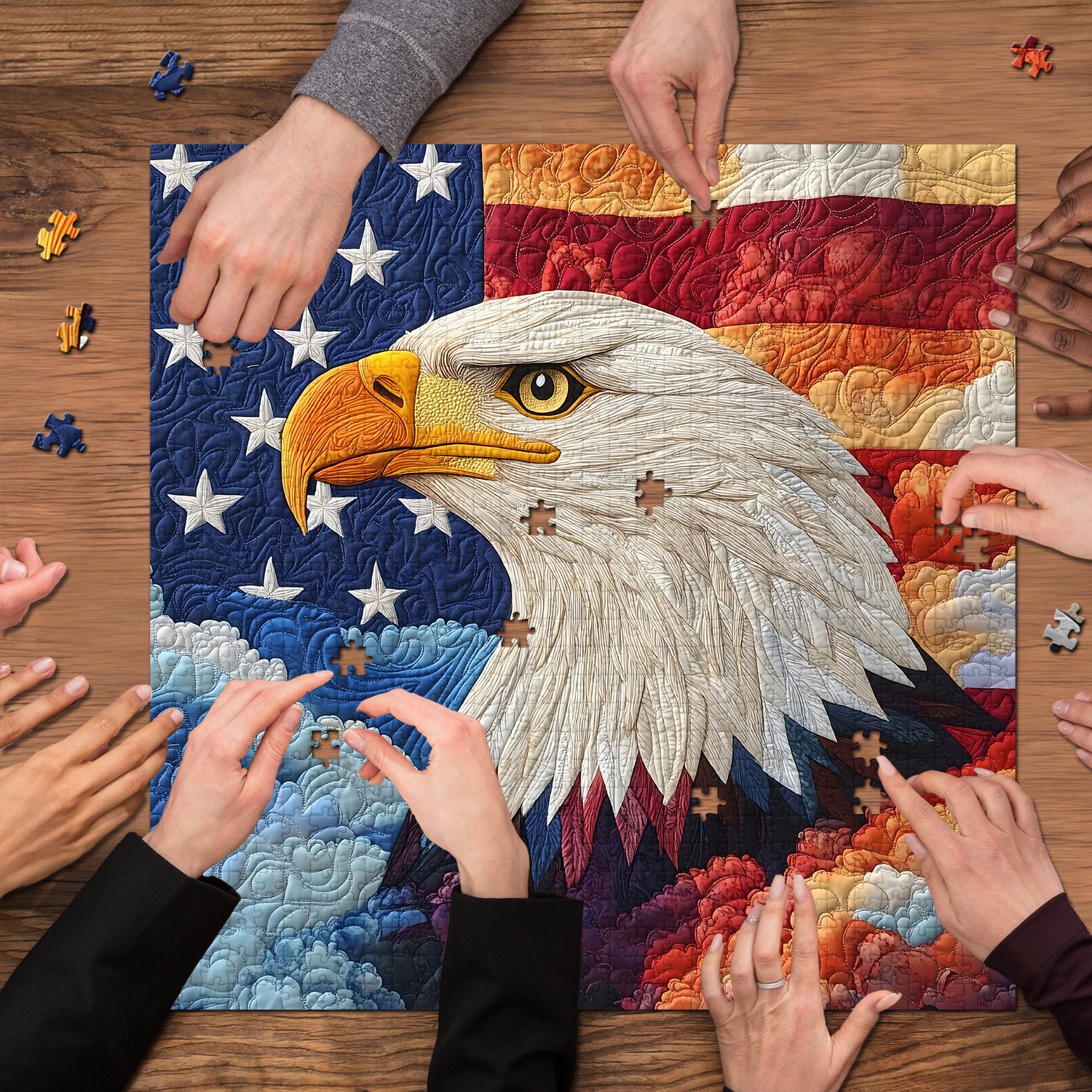 Der gesteppte Adler Puzzle 1000 Teile
