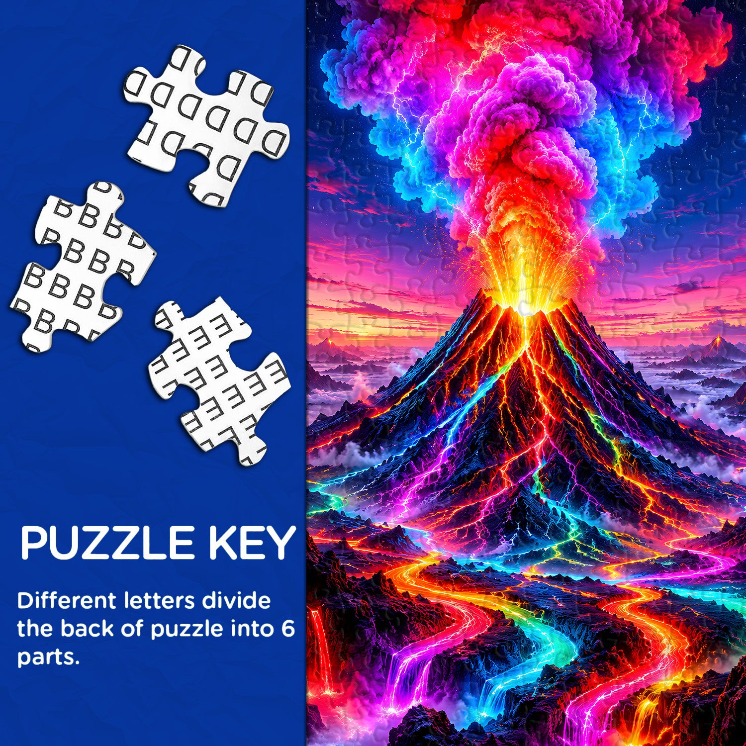 Chromatic Volcano Jigsaw Puzzle 1000 Pieces