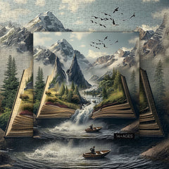 Montagne Nel Libro Puzzle 1000 Pezzi