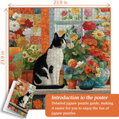 Puzzle de puzzle de chat matelassé 1000 pièces