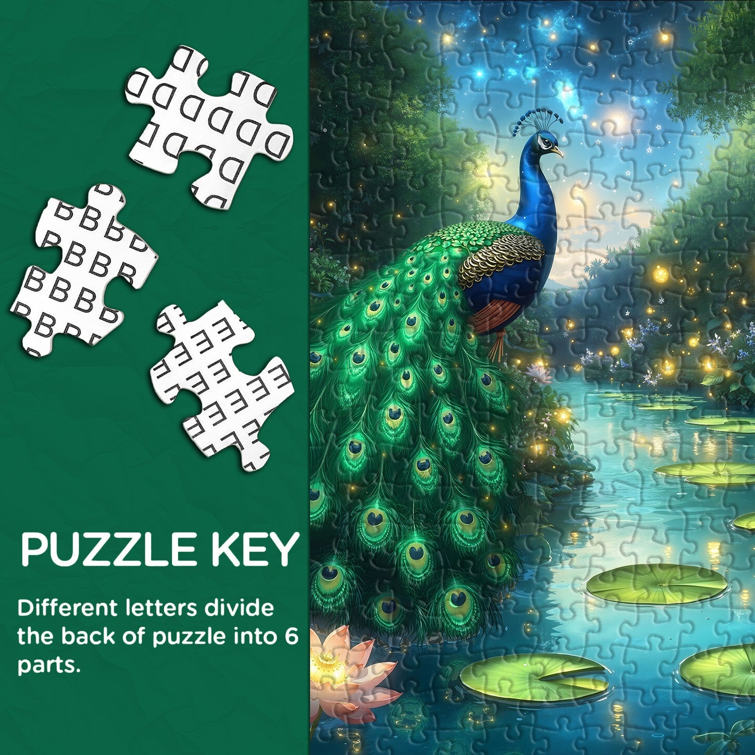 Peacock Oasis Paradise Jigsaw Puzzle 1000 Pieces