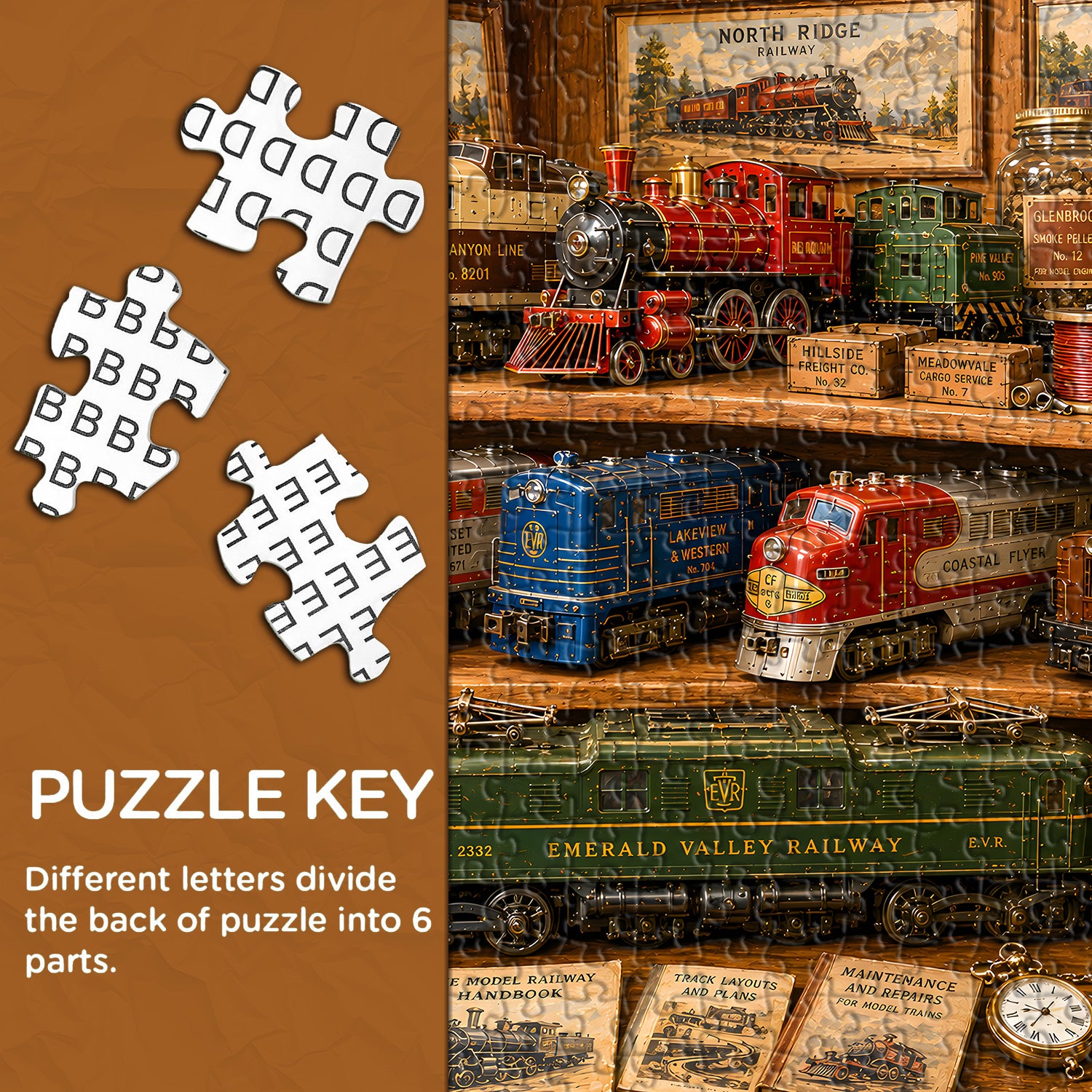 Puzzle di trenini vintage da 1000 pezzi