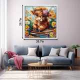 Smarty Cow with Flowers Jigsaw Puzzles 1000 Pieces