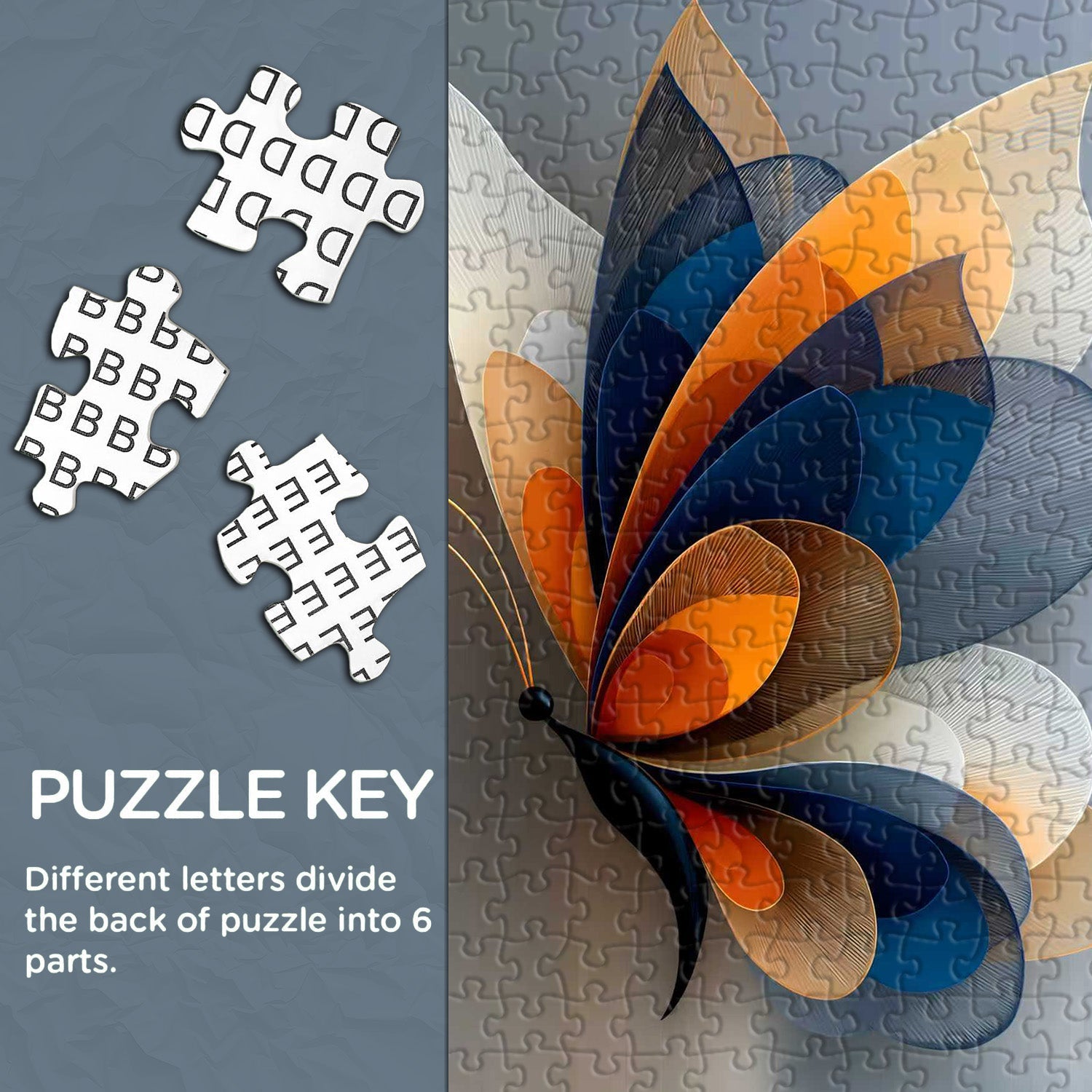 Rompecabezas abstracto de mariposas de 1000 piezas