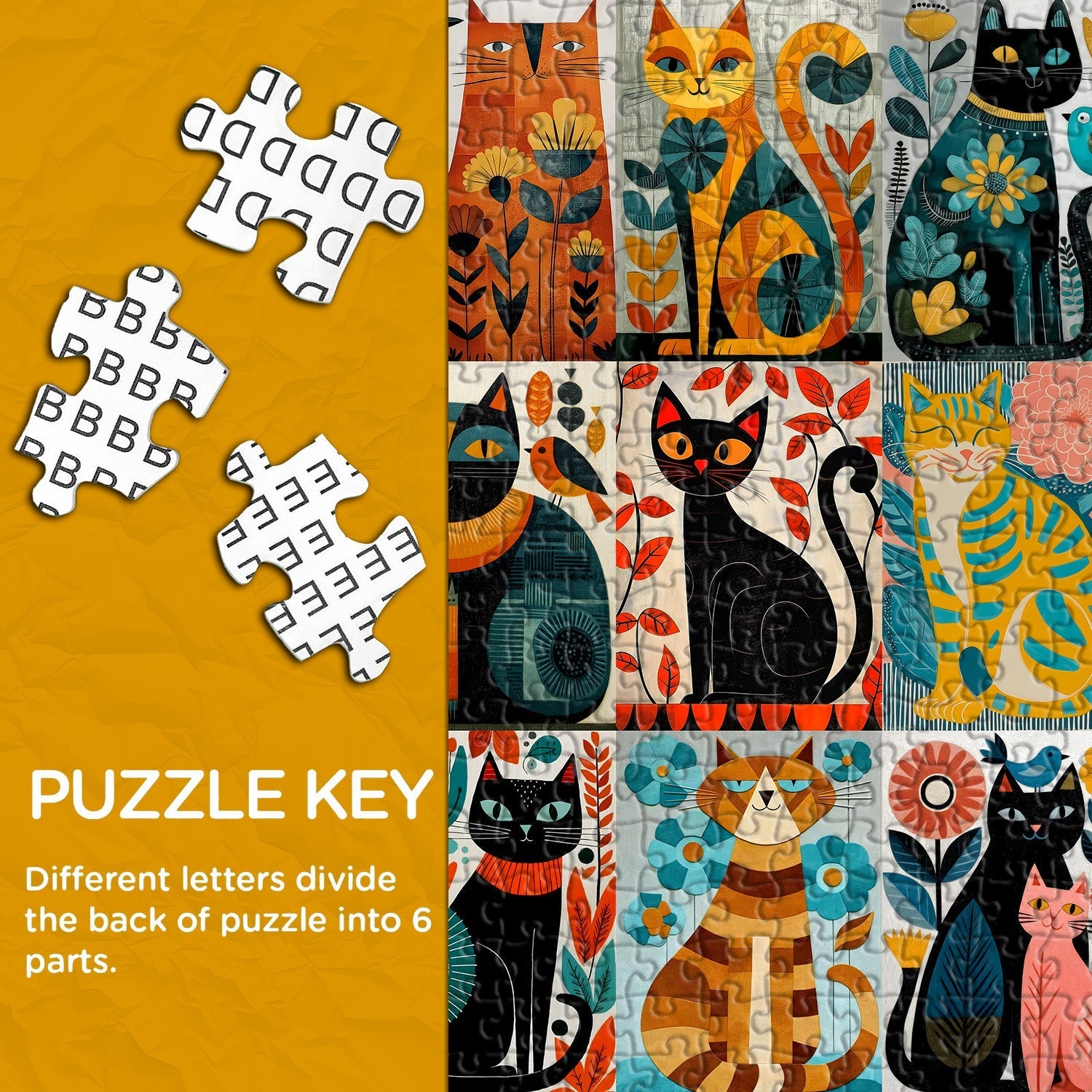Cat Art Jigsaw Puzzle 1000 Pieces