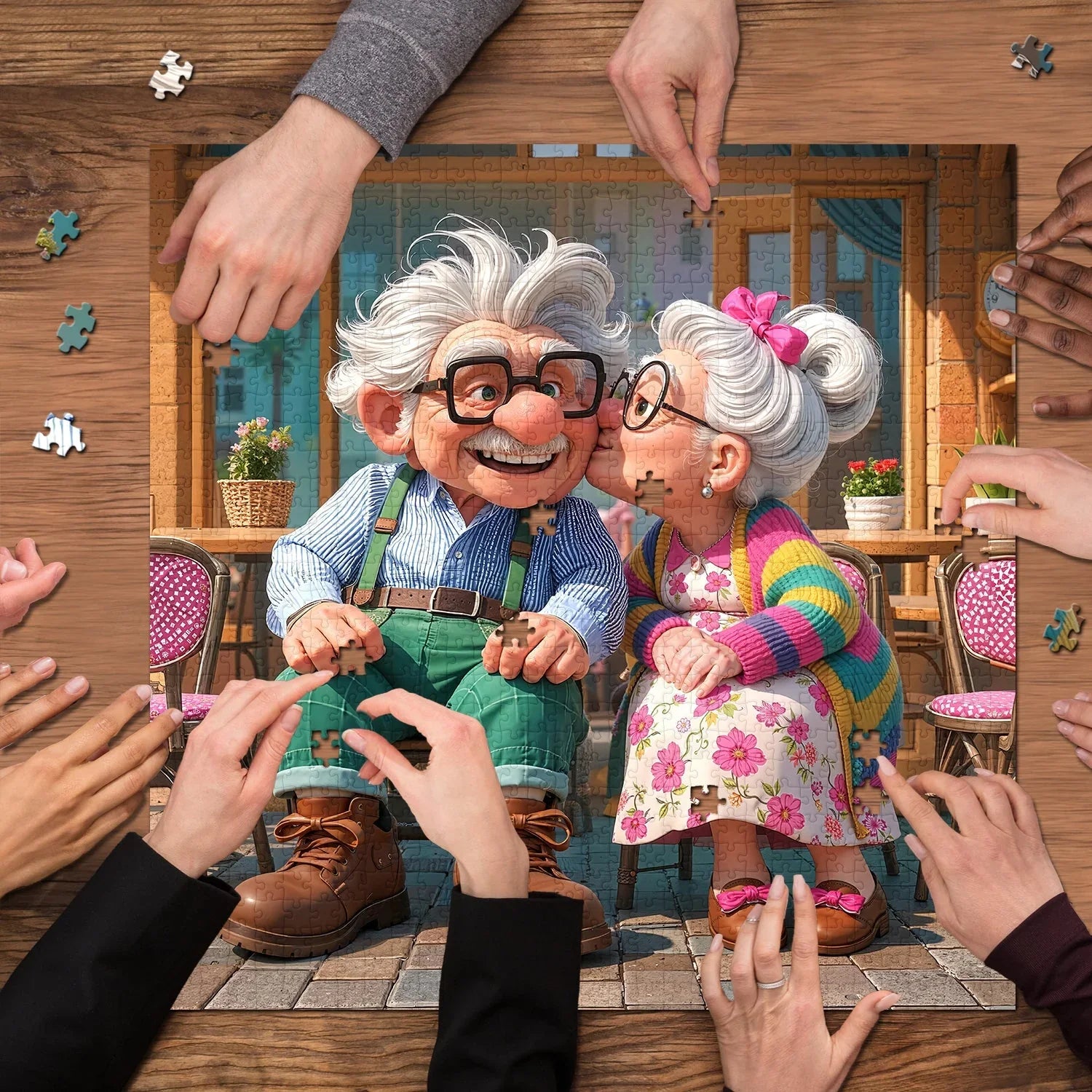 Süßes Café Kiss Jigsaw Puzzle 1000 Stücke